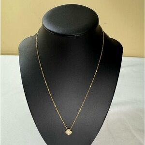 Gold Four Leaf Clover Reversible Necklace